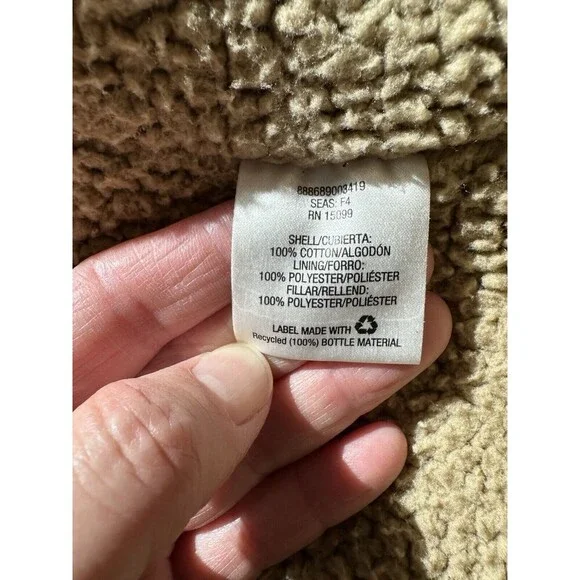 Vtg OUTDOOR LIFE Men's XL Fleece Lined Coat Jacket Cotton Brown Denim Hunting - Picture 13 of 16